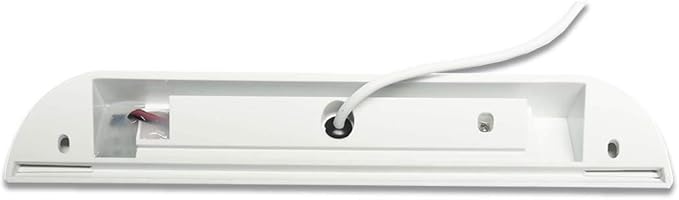 Raycharm 10" RV & Marine Boat LED Awning Porch Utility Light Fixture, 40° Down Angle Beam, 6000K Cool-White, 12V/24V DC, High Light-Output Low Ampere Draw, Waterproof White Finish, 2-Pack