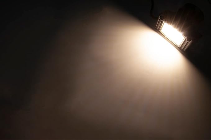 Raycharm 5" RV & Marine Boat Exterior LED Work Light Fixture, 40° Down Angle Flood Beam, 3000K Warm-White, 12V/24V DC, High Lumen Output Low Current Draw, Waterproof White Finish, 1-Pack