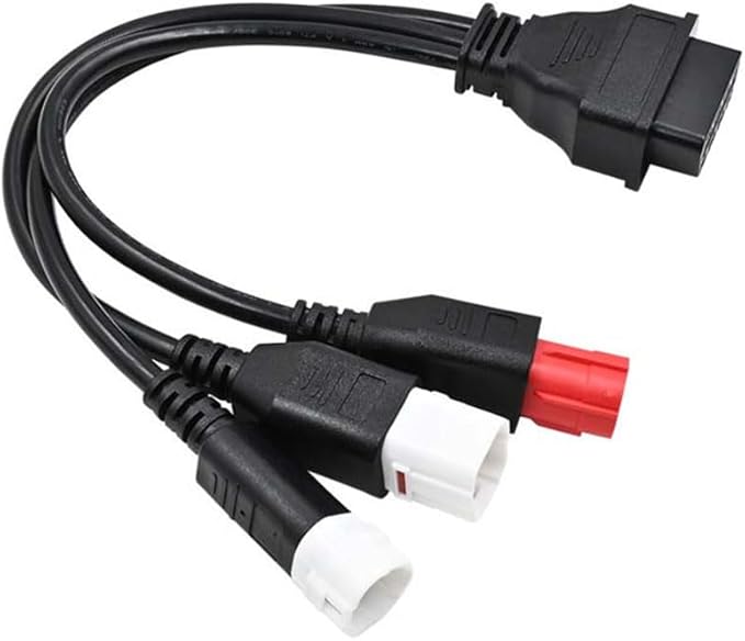 3pin 4pin 6pin to 16pin Connector Cable 3 in 1 OBD2 Diagnostic Adapter Conversion line Fit for Yamaha Honda Euro5 Motorcycle