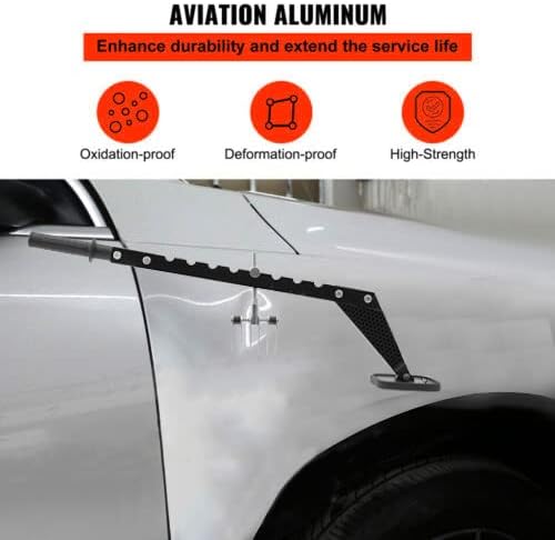 Car Dent Bar Puller Pull Lever Pulling Kit Removal Hammer Repair Auto Body Tool (Black)