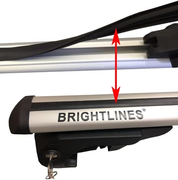 BrightLines 53" Universal Crossbars Roof Racks Compatible with Raised Roof Side Rails for Kayak Luggage ski Bike Carrier, a Set of 2 (Silver)