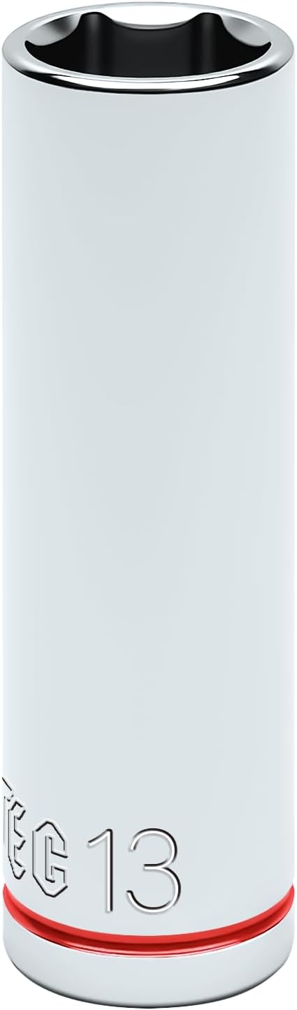 6-Point Deep Impact Socket, 3/8-Inch Drive 13mm inch Socket, CR-V Drive Socket for Auto Repairing and Household