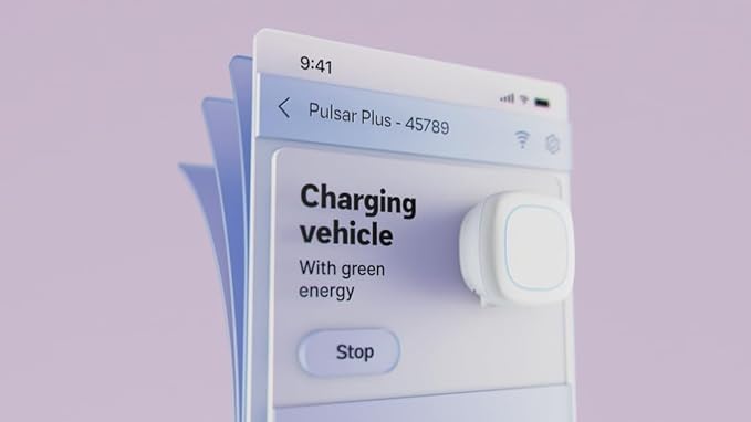 Wallbox Pulsar Plus Level 2 Electric Vehicle Smart Charger - Ultra-Compact, WiFi, Bluetooth, Alexa/Google Home, Energy Star and UL Certified, 25ft Cable, Indoor/Outdoor EVSE, Assembled in USA (48 Amp)