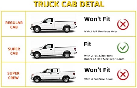 Window Visor Rain Guards Compatible with 2009-2014 Ford F-150 SuperCrew & Crew Cab Smoke Window Wind Deflector Vent Visors for Trucks Accessories Outside Mount Tape-On 4 Pieces 10 11 12 13