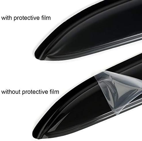 Side Window Visors Wind Deflector fit for 2011-2024 Dodge Durango, 4pcs Outside Mount Style Tape-On Dark Smoke Nice Looking Sun Rain Guards Set 94267