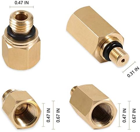 QISF 4Pcs/Set 6.0 IPR Valve Socket & High Pressure Oil Pump Air Test Fitting Tool + Oil Rail Adapters Leak Test Kit for 6.0L Powerstroke Diesel Engine