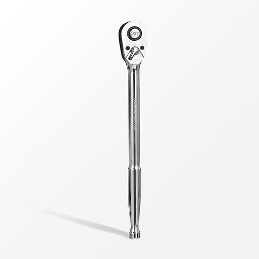 NORTHSKY 3/8 Inch Drive Ratchet, 90-Tooth Quick-release 3/8 ratchet, Reversible Ratchet Wrench with 4-Degree Swing, 8" Long Handle, Chrome Alloy Made, Full Polished,Ratchet Wrench for Repairing,Home