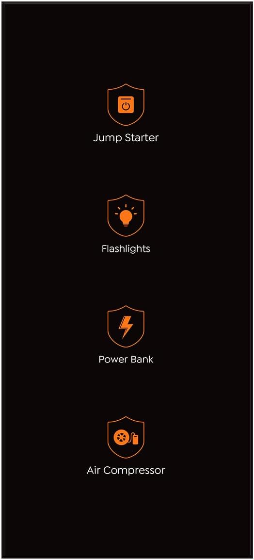 Jump Starter with Air Compressor, 5000A Portable Car Battery Jumper Starter(ALL Gas/10L Diesel) with 150PSI Auto-Shutoff Tire Inflator, 12V Supersafe Lithium Jump Box for Car battery Portable