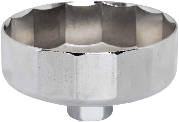 SaferCCTV 84mm 14 Flutes Oil Filter Wrench Cap Socket Removal Tool Compatible with Diesel Engines 3.0L