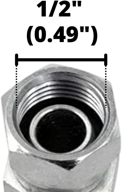 1/4" NPTF Male x 1/4" NPSM Female Swivel Hydraulic Steel Pipe Fitting Adapter | 1404-04-04