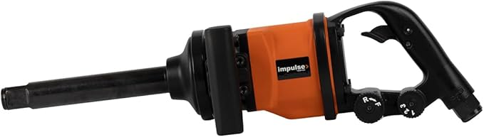 Martins Industries Impulse 1" Truck Impact Wrench 1800 ft-lb, Super Light Weight at 15.6 lb, Ergonomic Handle and Rubber Rest, 3-Speed, Twin Hammer Mechanism, Forward-Reverse