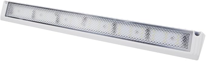 RV LED Porch Exterior Utility Lights, 22.4 inch Down Angle Flood Beam Awning Light, 3000K Warm-White 12V/24V DC 5400 Lumen, White Finish Aluminum Housing, for RVs Trailers Campers, 1 Pack