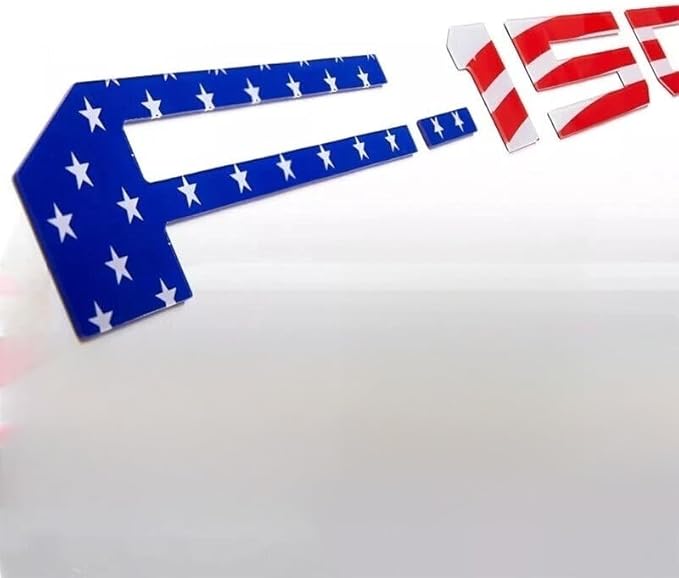 Tailgate Inserts Letters Compatible for 2021-2025 F15, 3D Raised & Strong Adhesive Decals Letters (American Flag)