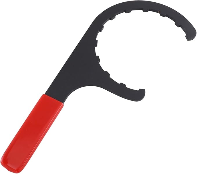 61060 Diesel Fuel Filter Wrench, compatible with Paccar Peterbilt and Diesels, Half-Moon Shaped Oil Filter Separator Tool Metal Filter Water Separator Wrench, 4.6 inch (Red)