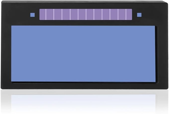 NEXFR 2x4 R-Series Fix Shade Auto Darkening Welding Lens R682 Solar Powered with 2 Pcs Polycarbonate Clear Protective Lenses for Pancake & Pipeliner Welding Hood (Blue, Shade 10)