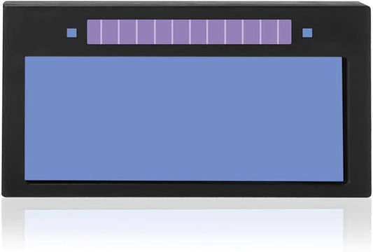 NEXFR 2x4 R-Series Fix Shade Auto Darkening Welding Lens R682 Solar Powered with 2 Pcs Polycarbonate Clear Protective Lenses for Pancake & Pipeliner Welding Hood (Blue, Shade 10)