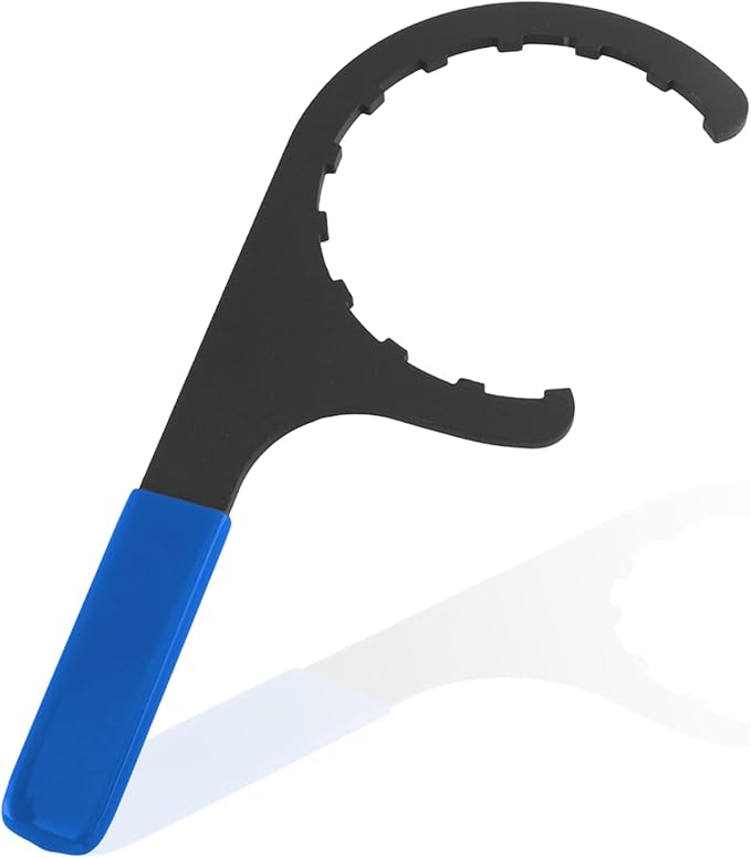 61060 Diesel Fuel Filter Wrench, compatible with Paccar Peterbilt and Diesels, Half-Moon Shaped Oil Filter Separator Tool Metal Filter Water Separator Wrench, 4.6 inch（Blue）