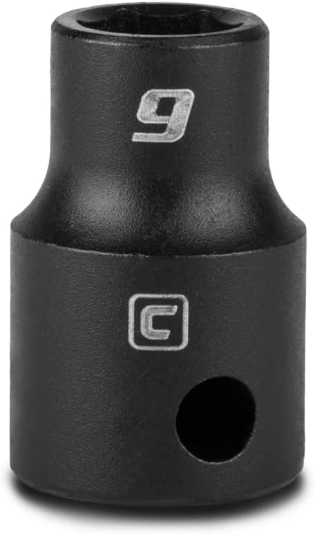 Capri Tools 9 mm Shallow Impact Socket, 3/8-Inch Drive, 6-Point, Metric