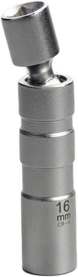 QISF 14MM & 16MM Swivel Extension Spark Plug Socket Thin Wall Magnetic 12-Point Removal Tool + 3/8-Inch Drive Sliding T bar Torque Spanner Extension Kit 10inch/25cm to Most Confined Areas