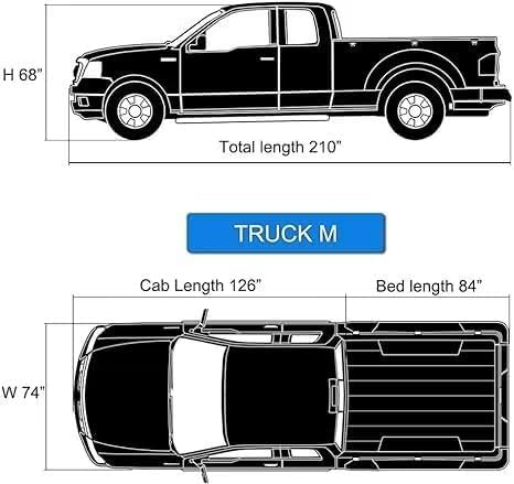 Truck Cover Fit Chevrolet Chevy Colorado from 2015 to 2025 (Crew Cab/Extended Cab), Waterproof All Weather Full Pickup Cover, Outdoor Sun UV Rain Dust. Protection
