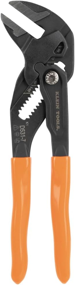 Klein Tools D5317 Compact Plier Wrench, High Leverage Multi-Use Adjustable Plier Wrench with Smooth Jaws, 7-Inch