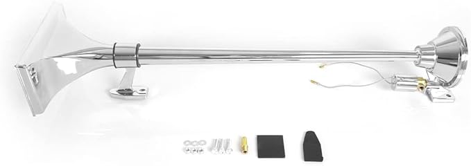 150DB Universal Truck Air Horn Kit,12V/24V 28.35 inch Loud Trumpet Horn for Car, Train, Boat - Heavy Duty