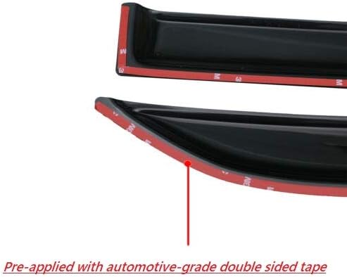 2019-2024 Tape-On Side Window Visor Deflectors for Subaru Forester Rain Guards SK Premium Sport Limited Touring Smoke Tinted Protectors 2020 2021 2022 2023