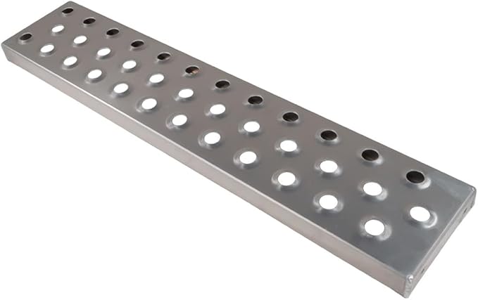 Mytee Products Aluminum Steps Replacement Part for 30" Wide Saddle Tool Box – 2 Pc Set, 12-Gauge Punched Plate Design, Bolt-On Installation, Anti-Slip Grip, Solid Welded Seams, Corrosion Resistant