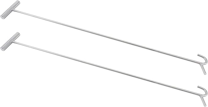 Mytee Products (2 Pack) Heavy Duty Chrome Fifth Wheel Pin Puller w/Hook 34"