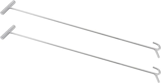 Mytee Products (2 Pack) Heavy Duty Chrome Fifth Wheel Pin Puller w/Hook 34"