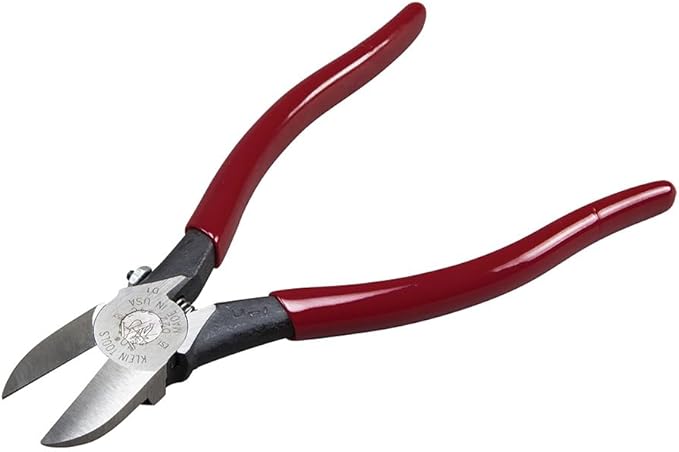 Klein Tools D227-7C Pliers, Adjustable Diagonal Cutting Pliers with Spring Loaded Flush Cutting Knives, Special Use Plastic Cutters