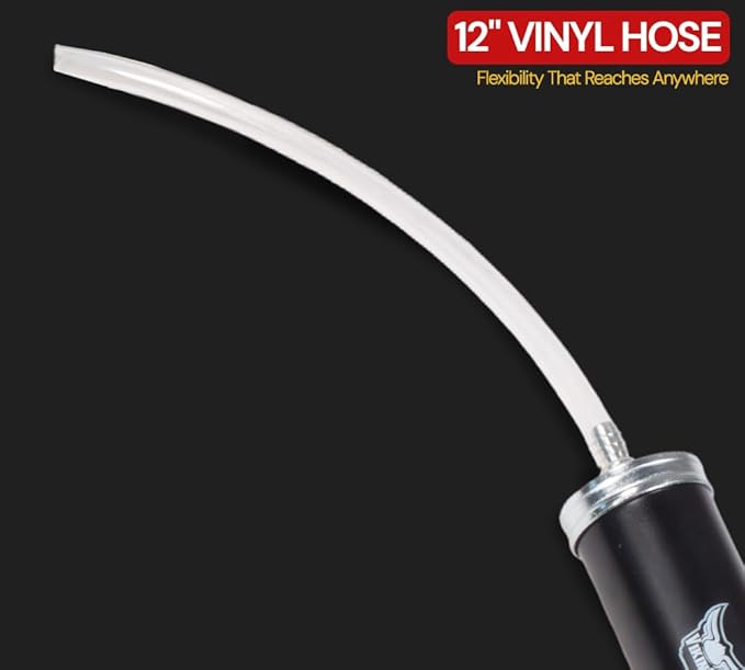 Mytee Products 2 Pack Automotive Fluid Extractor Pump Compatible with Non-Corrosive Fluids, Gear Oils, Lubricants, and Engine Oil - 16 Oz Suction Gun with 12" Vinyl Hose & Manual Oil Change Syringe