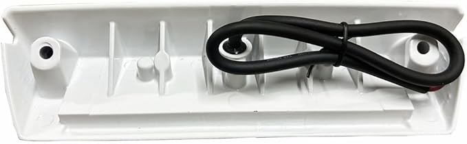 RV 9 Inch LED Exterior Lights, Work Scene Lighting Fixture, 12V/24V DC, 6000K Cool White, Down Angle Flood Beam, High Lumen Output for Truck Boat Trailer Campervan, White Finish, 1 Pack