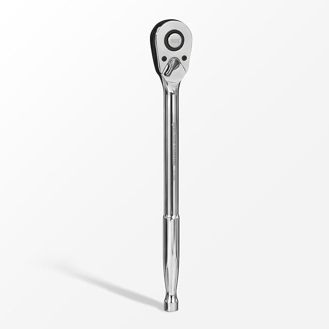 NORTHSKY 1/2" Drive Ratchet, 90-Tooth Gear, 4° Swing Arc, 10-1/2" Length, Polished Finish, Alloy Steel, Reverse Switch, Offers efficiency in Tightening or Loosening Fasteners in Confined Spaces
