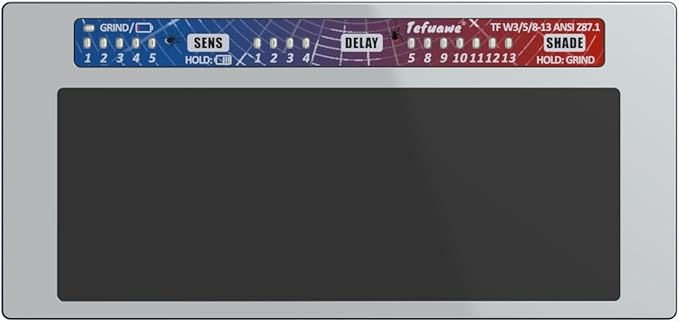 Tefuawe Hand Series 2x4 1/4 Automatic Welding Lens, 2 Amp TIG Rating, Variable Shade with Multiple Settings, For Stick Mig Tig