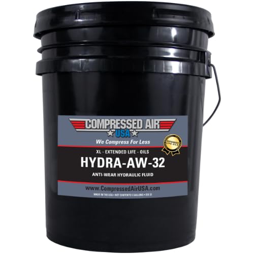 Anti-Wear 32 Hydraulic Fluid - AW32 - CompressedAirUSA - Extended Life Oils (5 Gallon), HYDRA-AW-32