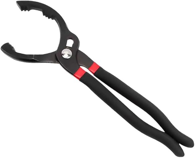 Adjustable Oil Filter Wrench，12”Universal Oil Filter Wrench，Automotive Oil Filter Removal Tool for Oil Change