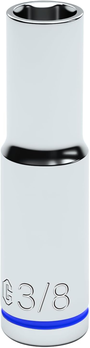 6-Point Deep Impact Socket, 3/8-Inch Drive 3/8" Socket, CR-V Drive Socket for Auto Repairing and Household