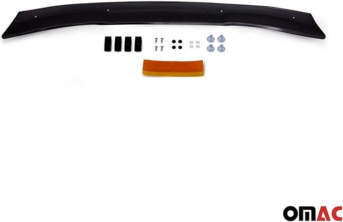 OMAC Front Bug Shield Hood Deflector Guard for Jeep Renegade 2015-2018 Black Smoke