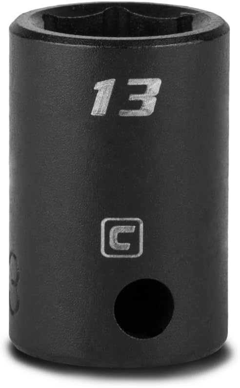 Capri Tools 13 mm Shallow Impact Socket, 3/8-Inch Drive, 6-Point, Metric