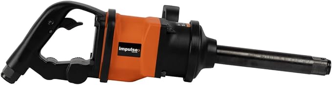 Martins Industries Impulse 1" Truck Impact Wrench 1800 ft-lb, Super Light Weight at 15.6 lb, Ergonomic Handle and Rubber Rest, 3-Speed, Twin Hammer Mechanism, Forward-Reverse