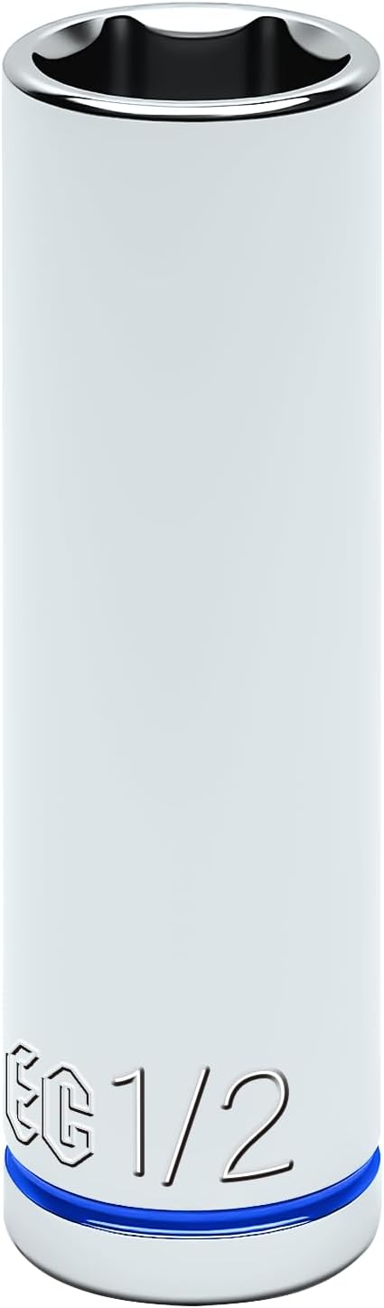 6-Point Deep Impact Socket, 3/8-Inch Drive 1/2" Socket, CR-V Drive Socket for Auto Repairing and Household