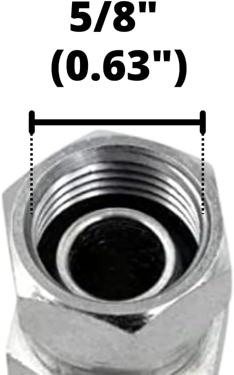 1/2" NPTF Male x 3/8" NPSM Female Swivel Hydraulic Steel Pipe Fitting Adapter | 1404-08-06