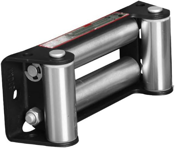 HLMOptimo 6 inch Winch Roller Fairlead 4 Way 6” Universal Mount Cable Guide Heavy Duty Nut Disassembly SUV Truck F150 4000-5500 LBS