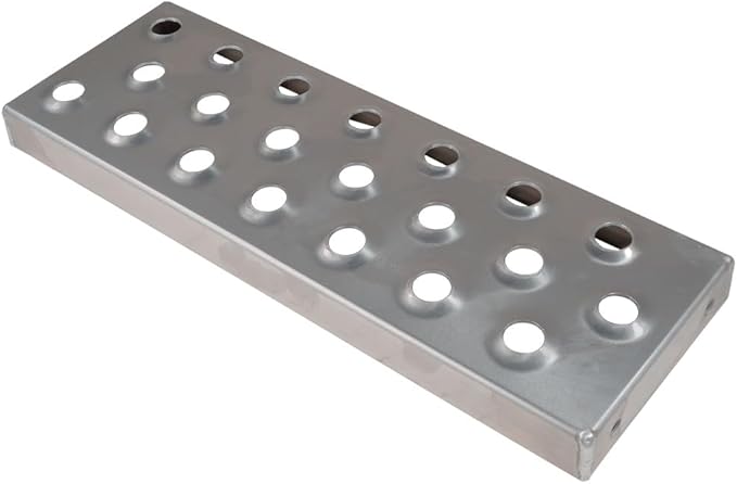 Mytee Products Aluminum Steps Replacement Part for 18" Wide Saddle Tool Box – 2 Pc Set, 12-Gauge Punched Plate Design, Bolt-On Installation, Anti-Slip Grip, Solid Welded Seams, Corrosion Resistant