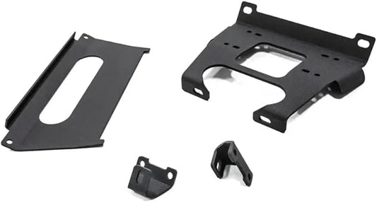 SuperATV 6000 lb Winch with Winch Mounting Plate for 2017-2018 Polaris RZR XP Turbo/XP 4 Turbo | Black Ops Winch | Complete RZR Winch Kit Ready to Install | UV-Resistant | No Drilling Required