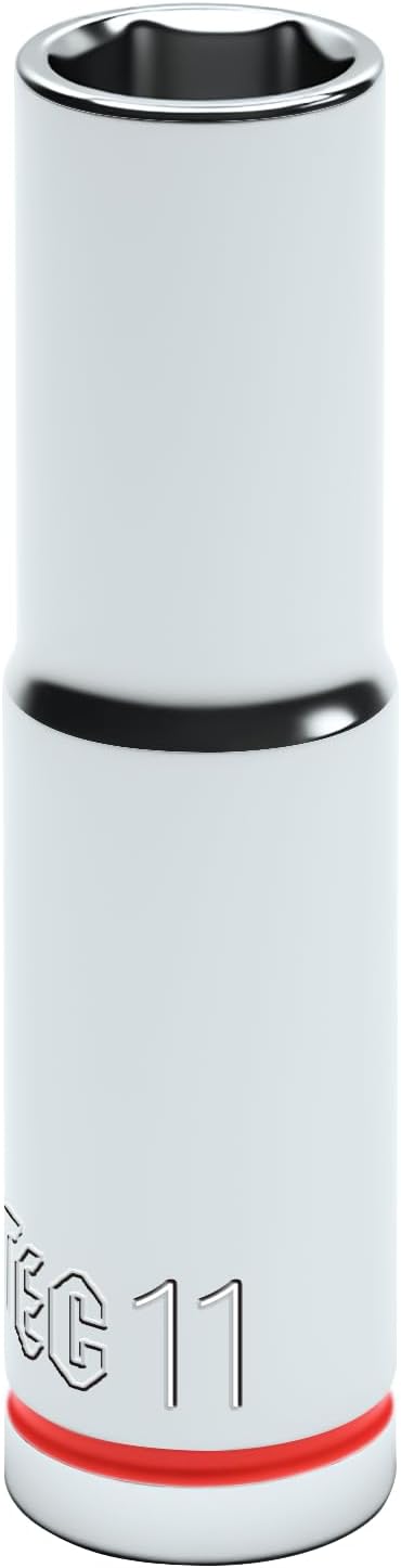 6-Point Deep Impact Socket, 3/8-Inch Drive 11mm Socket, CR-V Drive Socket for Auto Repairing and Household
