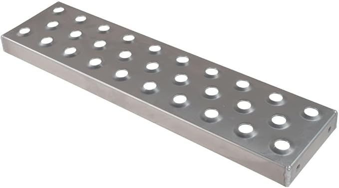 Mytee Products Aluminum Steps Replacement Part for 24" Wide Saddle Tool Box – 2 Pc Set, 12-Gauge Punched Plate Design, Bolt-On Installation, Anti-Slip Grip, Solid Welded Seams, Corrosion Resistant