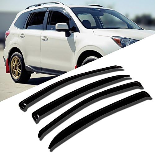 TuningPros WD-698 Tinted Smoke Out-Channel Window Visor Deflector Rain Guard 4-pc Set