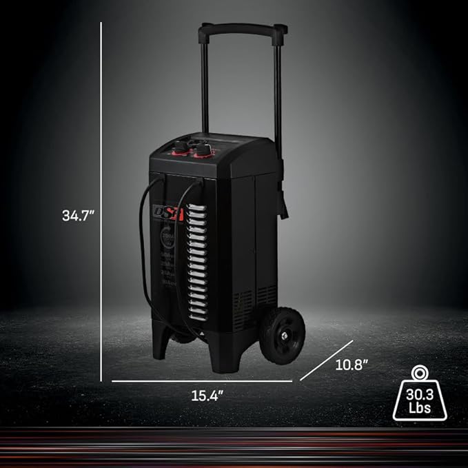 Schumacher Electric DSR ProSeries 12V / 24V Battery Charger - Heavy Duty 200A Manual Battery Charger & Engine Starter - Car, Truck & SUV Compatible - 135-Minute Timer & Amperage Control - DSR140